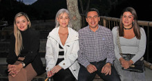 Daniela Giraldo, Juliana Londoño, Jorge Eduardo Rojas, alcalde de Manizales, y Claudia Henao. Daniela Giraldo, Juliana Londoño, Jorge Eduardo Rojas, alcalde de Manizales, y Claudia Henao.