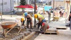 Siguen las obras del bulevar de la calle 48 de Manizales, pero sin contrato firmado 
