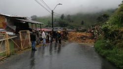 En Aranzazu: cinco derrumbes, nueve viviendas afectadas y un herido por fuertes lluvias