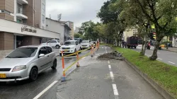 Hay cierre a un carril en la Av. Santander, sentido El Cable-Centro, por daño en tubería