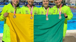 La natación caldense se mete tercera por equipos en el Nacional Interligas