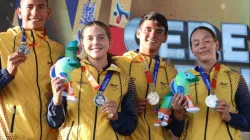 Nadadoras caldenses logran medalla de plata en los Juegos Suramericanos de Mar y Playa