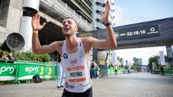Atleta manizaleño Carlos Mario Patiño logró el subcampeonato de la Maratón de Medellín