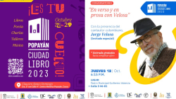 Jorge Velosa participa hoy en la presentación de la VI Popayán es Ciudad Libro