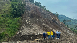 Avanzan obras en la vía entre Llanadas y Las Margaritas, veredas de Manzanares (Caldas)