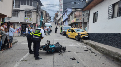 Motociclista resulta herido en choque con taxi en Villamaría