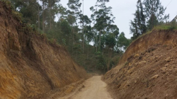 Vía Riosucio-Jardín, sin ninguna pavimentación y con recortes en los kilómetros prometidos