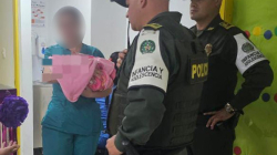 Dentro de una maleta sacaron a bebé de hospital en Manizales