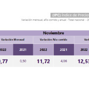 Inflación alcanza el 12,53% en noviembre