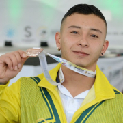 Jesús Gregorio Saldarriaga es la primera medalla de Caldas en el Prejuegos de Pesas
