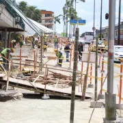 En el bulevar la 19: tres frentes de obras y el 5% de avance 