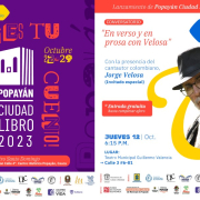 Jorge Velosa participa hoy en la presentación de la VI Popayán es Ciudad Libro