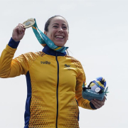 “¿Qué estoy haciendo, me enloquecí?”: Mariana Pajón tras ganar su tercer oro panamericano