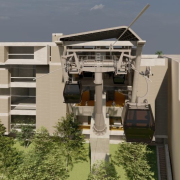 Así quedarían las cuatro estaciones de la línea 3 del cable aéreo de Manizales