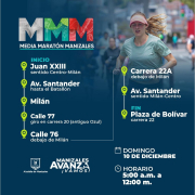 Conozca los cierres viales que habrá este domingo por la Media Maratón de Manizales