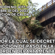 Restringen paso de vehículos superiores a tres toneladas en puente de Filadelfia (Caldas)