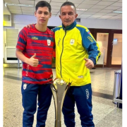 James y Nicolás se sumaron a los demás caldenses campeones del mundo de microfútbol
