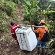 Evacuan a una familia de Samaria (Filadelfia) por lluvias que ponen en riesgo la vivienda
