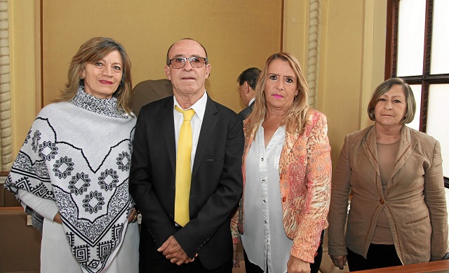María Emilia Sánchez, Silvio Aristizábal, Luz María Aristizábal y Margot Aristizábal.