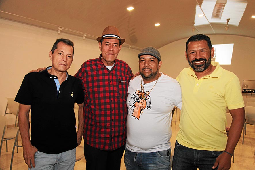 Luis López, Fredy Giraldo, Carlos Mario Bedoya y Alberto Castaño.