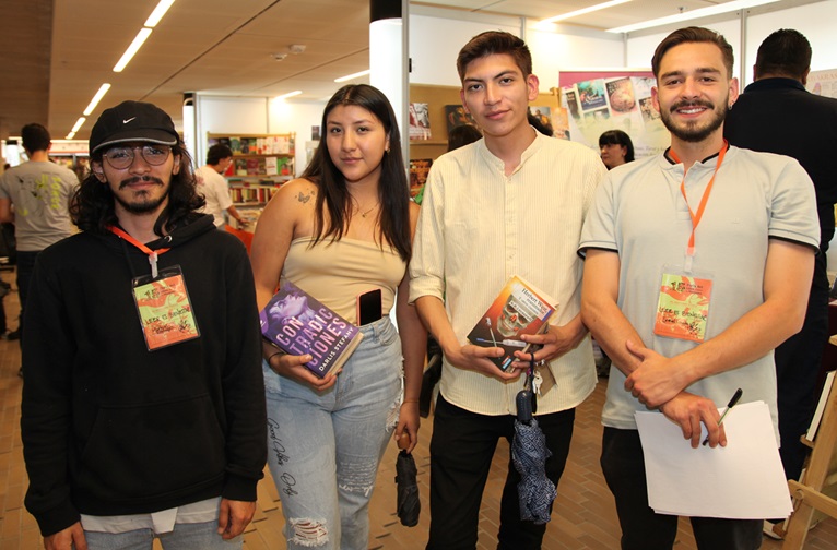 Mathías Restrepo, Melissa Yaguapaz, Andrés Belalcázar y Samuel Loaiza.