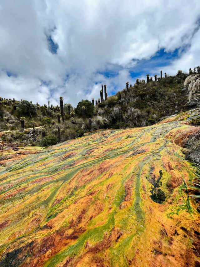 Río de los Siete Colores. Esta vez el color naranja resalta más.