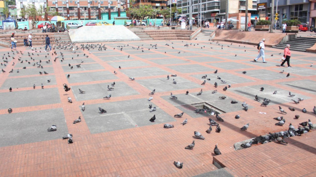 Este es el panorama en la Plaza Alfonso López.