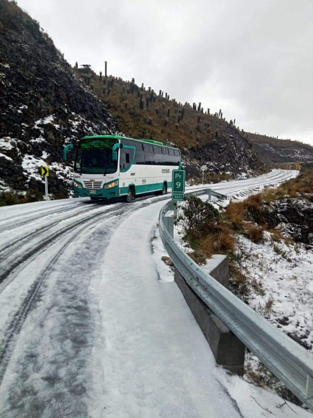 granizada en la vía a Murillo 