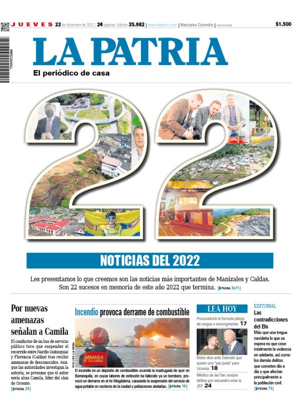 Portada 22 de diciembre del 2022