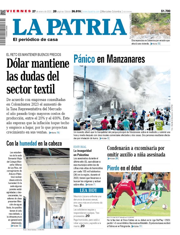 Portada 27 de enero del 2023