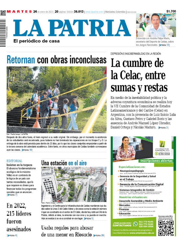 Portada 24 de enero del 2023