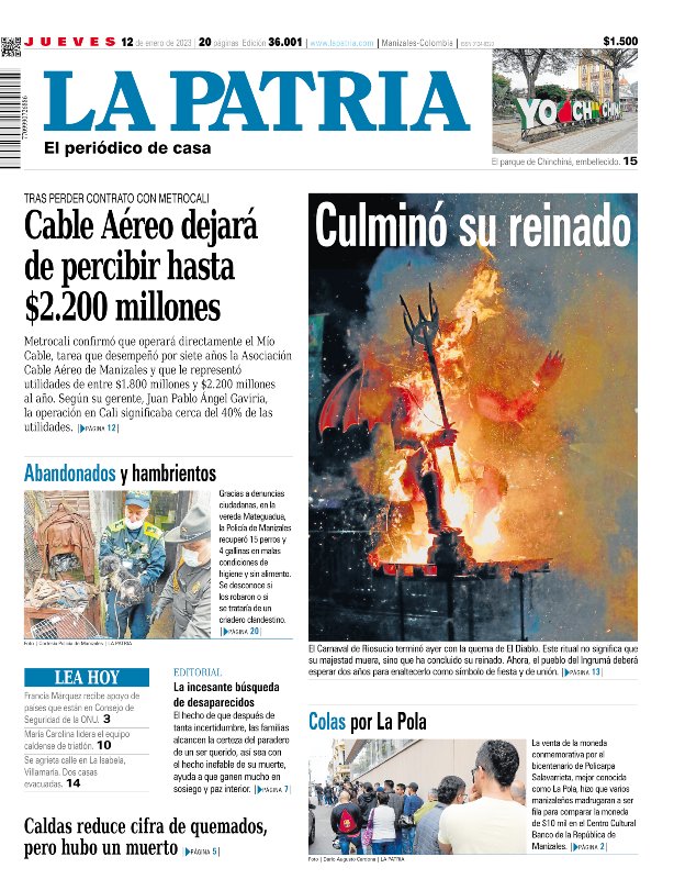 Portada 12 de enero del 2023