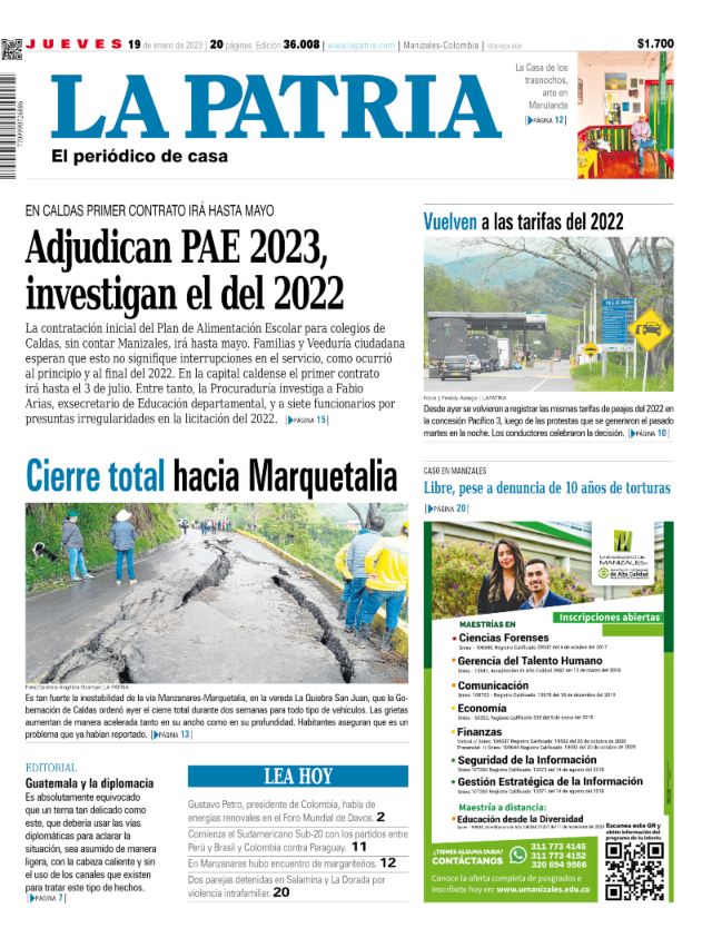 Portada 19 de enero del 2023