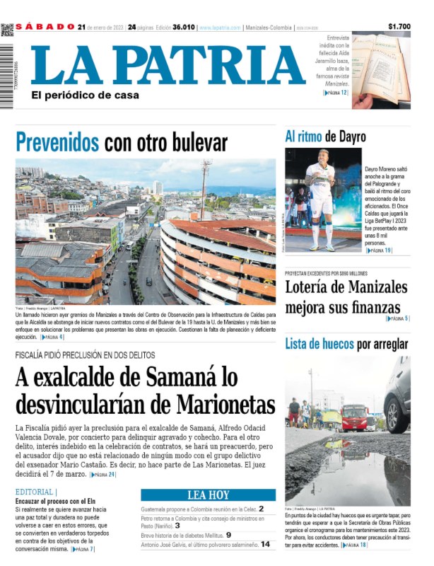 Portada 21 de enero del 2023