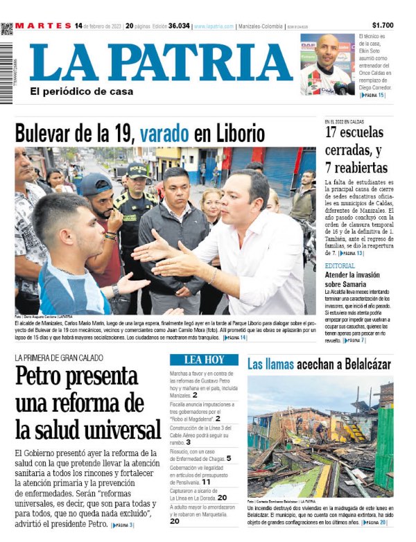 Portada 14 de febrero del 2023