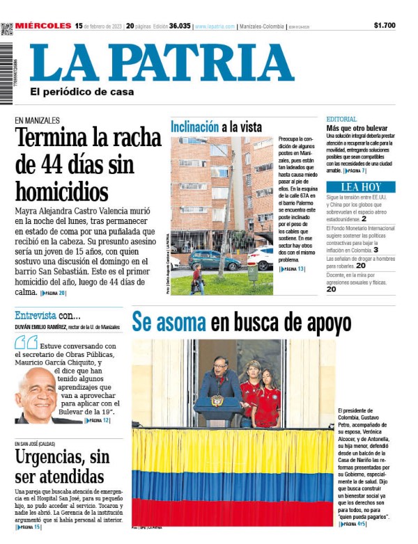 Portada 15 de febrero del 2023