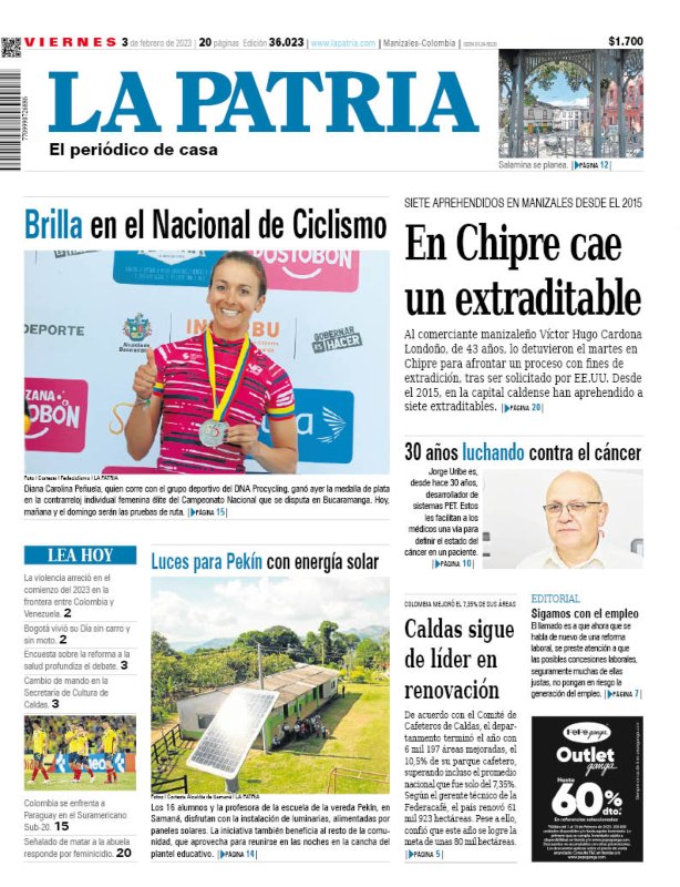 Portada 3 de febrero del 2023