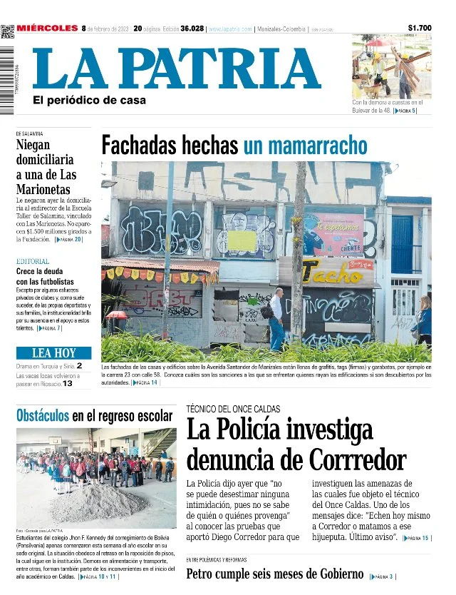 Portada 8 de febrero del 2023