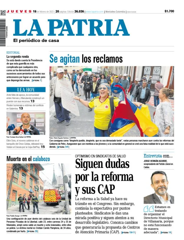 Portada 16 de febrero del 2023