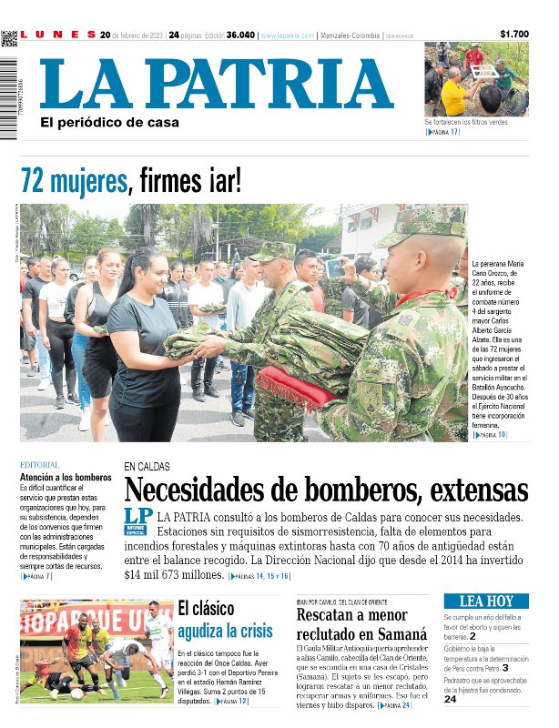 Portada 20 de febrero del 2023