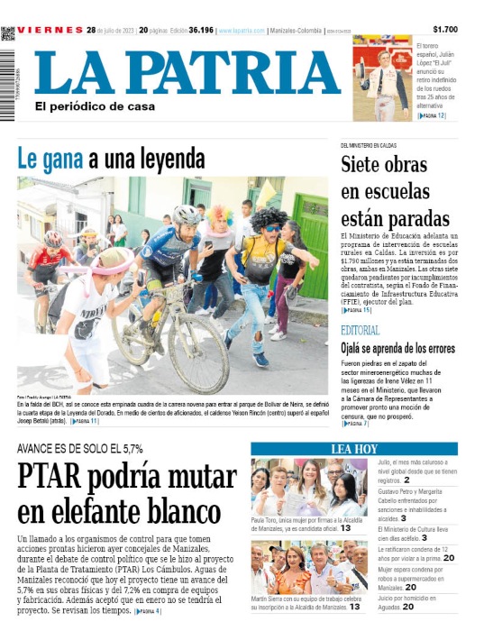 Portada 28 de julio del 2023