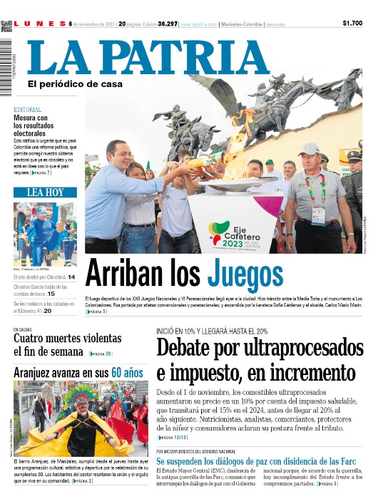 Portada 6 de noviembre del 2023