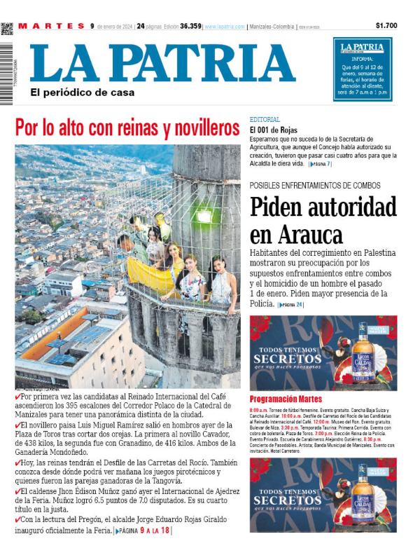 Portada 9 de enero del 2024