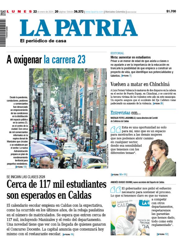 Portada 22 de enero del 2024