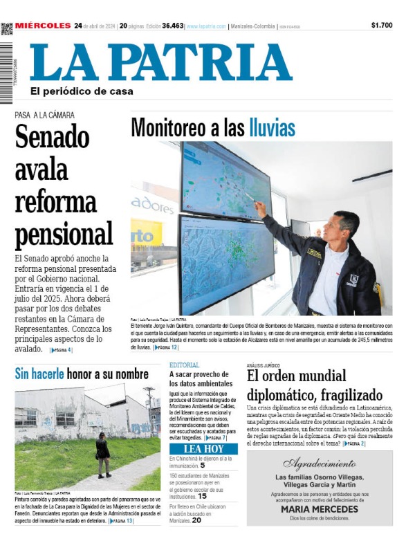 Portada 24 de abril del 2024