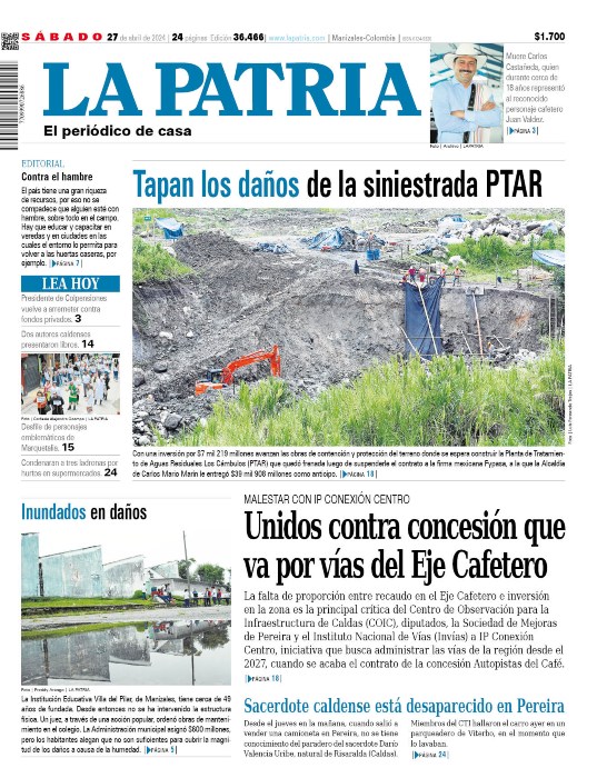 Portada 27 de abril del 2024