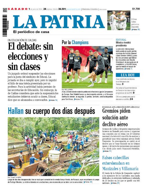 Portada 1 de junio del 2024