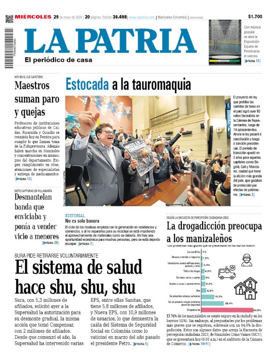 Portada 29 de mayo del 2024