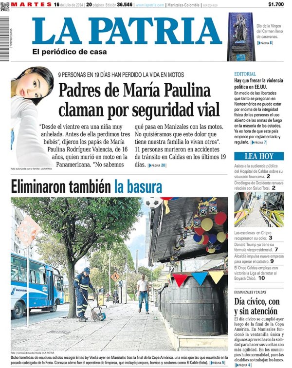 Portada 16 de julio del 2024