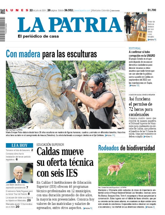 Portada 22 de julio del 2024